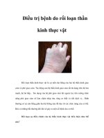 Điều trị bệnh do rối loạn thần kinh thực vật