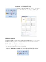 MS Word - Tạo số thứ tự tự động