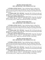 TIÊU CHÍ ĐỂ  HS ĐƯỢCCẮM CỜ (HOA) CUỐI TUẦN