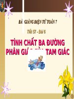 Tính chất đường phân giác
