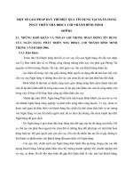 MỘT SỐ GIẢI PHÁP DUY TRÌ HIỆU QUẢ TÍN DỤNG TẠI NGÂN HÀNG PHÁT TRIỂN NHÀ ĐBSCL CHI NHÁNH BÌNH MINH