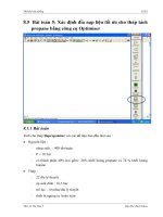 Các định đĩa nạp liệu tối ưu cho tháp tách Propane bằng công cụ Optimiser