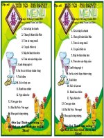 thực đơn ăn cưới