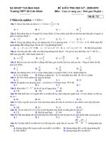 Đề thi HKI lop 11 Nâng cao( 2009-2010)