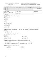Đề kiểm tra học kỳ 2 năm học 2008-2009