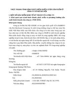 THỰC TRẠNG TÌNH HÌNH THỰC HIỆN CHIẾN LƯỢC SẢN PHẨM Ở CÔNG TY CƠ KHÍ HÀ NỘI