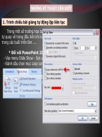 Những kỹ thuật cần thiết trong PowerPoint