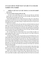 LÝ LUẬN CHUNG VỀ KẾ TOÁN VẬT LIỆU Ở CÁC DOANH NGHIỆP CÔNG NGHIỆP