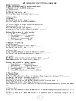 ĐỀ CƯƠNG ÔN TẬP ANH 6 HKI