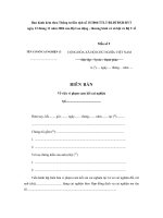 Mẫu biên bản Về việc vi phạm cam kết cai nghiện