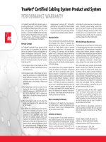 TrueNet® Certified Cabling System Product and System PERFORMANCE WARRANTY