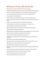 Những câu nói hay nhất thời đại