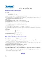 Đề thi dự bị đại học môn Toán khối D