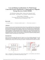 Tài liệu tiếng anh Điện tử công suất mạch MERS Loss and rating consideration of a wind energy conversion system with reactive compensation by magnetic energy recovery switch 