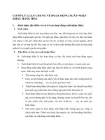 CƠ SỞ LÝ LUẬN CHUNG VỀ HOẠT ĐỘNG XUẤT-NHẬP KHẨU HÀNG HÓA