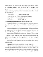 THỰC TRẠNG TỔ CHỨC HẠCH TOÁN TIÊU THỤ THÀNH PHẨM VÀ XÁC ĐỊNH KẾT QUẢ TIÊU THỤ TẠI CÔNG TY CỔ PHẦN DỆT 10-10