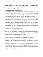 THỰC TRẠNG HIỆU QUẢ HỌAT ĐÔNG KÊNH PHÂN PHỐI TIÊU THỤ SẢN PHẨM CỦA CÔNG TY VINAMILK