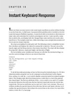 Instant Keyboard Response