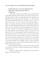 SỰ CẦN THIẾT NÂNG CAO TRÌNH ĐỘ CHUYÊN MÔN