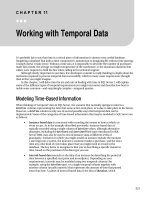 Working with Temporal Data