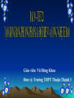 Bài 19, tiết 21: Tạo giống bằng phương pháp gây đột biến và công nghệ tế bào