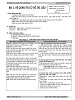 Bài 2. Hệ Quản trị CSDL