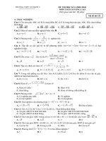 đề thi học kỳ 1 Toán năm học 2009-2010