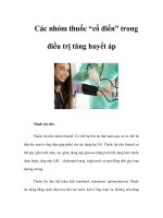 Các nhóm thuốc “cổ điển” trong điều trị tăng huyết áp