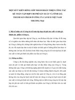 MỘT SỐ Ý KIẾN ĐÓNG GÓP NHẰM HOÀN THIỆN CÔNG TÁC KẾ TOÁN TẬP HỢP CHI PHÍ SẢN XUẤT VÀ TÍNH GIÁ THÀNH SẢN PHẨM Ở CÔNG TY CAVICO VIỆT NAM THƯƠNG MẠI