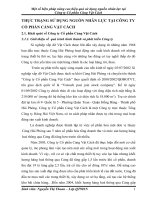 THỰC TRẠNG SỬ DỤNG NGUỒN NHÂN LỰC TẠI CÔNG TY CỔ PHẦN CẢNG VẬT CÁCH