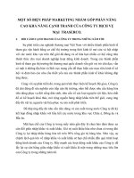 MỘT SỐ BIỆN PHÁP MARKETING NHẰM GÓP PHẦN NÂNG CAO KHẢ NĂNG CẠNH TRANH CỦA CÔNG TY DỊCH VỤ  MẠI  TRASERCO