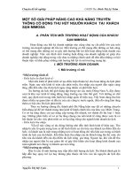 MỘT SỐ GIẢI PHÁP NÂNG CAO KHẢ NĂNG TRUYỀN THÔNG CỔ ĐỘNG THU HÚT NGUỒN KHÁCH  TẠI  KHÁCH SẠN MIMOSA