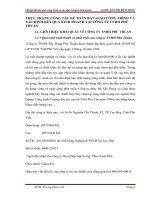 THỰC TRẠNG CÔNG TÁC KẾ TOÁN BÀN GIAO CÔNG TRÌNH VÀ XÁC ĐỊNH KẾT QUẢ KINH DOANH TẠI CÔNG TY TNHH PHÚ THUẬN