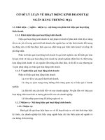 CƠ SỞ LÝ LUẬN VỀ HOẠT ĐỘNG KINH DOANH TẠI NGÂN HÀNG THƯƠNG MẠI