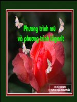 Phương trình mũ & Lô ga rít