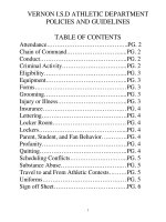 VERNON I.S.D ATHLETIC DEPARTMENT POLICIES AND GUIDELINES