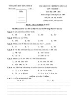 De khao sat chat luong dau nam Toan lop 3(09-10)