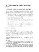 Quản trị người dùng và tài nguyên trong Win 2k Server