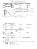 Đề + ĐA KS giữa kì 1 toán 9 (tuần 10)