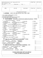 Đề kiểm tra AV 8 giữa kỳ lần 2 - HKI