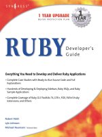 Ruby Developer''''s Guide