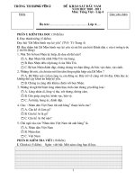 Đề khảo sát đầu năm lớp 4