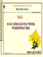 BÀI 12: IN VÀ ĐÓNG GÓI FILE TRONG POWERPOINT 2003