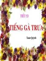 Tiết 53 Tiếng gà trưa - Bảng phụ