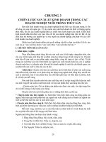 CHƯƠNG 3 CHIẾN LƯỢC SẢN XUẤT KINH DOANH TRONG CÁC DOANH NGHIỆP NUÔI TRỒNG THỦY SẢN