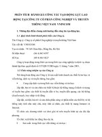 PHÂN TÍCH  ĐÁNH GIÁ CÔNG TÁC TẠO ĐỘNG LỰC LAO ĐỘNG TẠI CÔNG TY CỔ PHẦN CÔNG NGHIỆP VÀ TRUYỀN THÔNG VIỆT NAM  VNINCOM