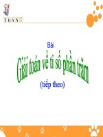 Giải toán về tỉ số phần trăm (tt)