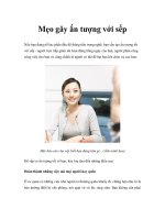 Mẹo gây ấn tượng với sếp