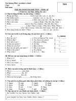 Bài KT số 2 Anh 6