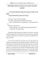 GIỚI THIỆU CHUNG VỀ CÔNG TY VẬT LIỆU NỔ CÔNG  NGHI ỆP